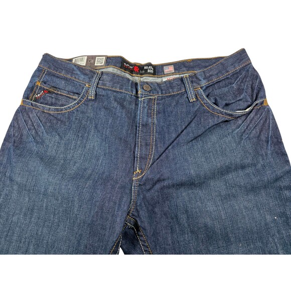 Ariat FR Jeans NWT Men's 42x30 M4 Relaxed Basic Boot Cut Western Denim Cowboy - Picture 2 of 7